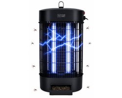 Home Vibes® Muggenlamp voor Binnen – Met Opvangbak – Elektrische Insectenlamp 50m² – 2500V – Moderne Vliegenlamp – Vliegenvanger – Ophangbaar – 9W – Aan/Uit Knop – Zwart
