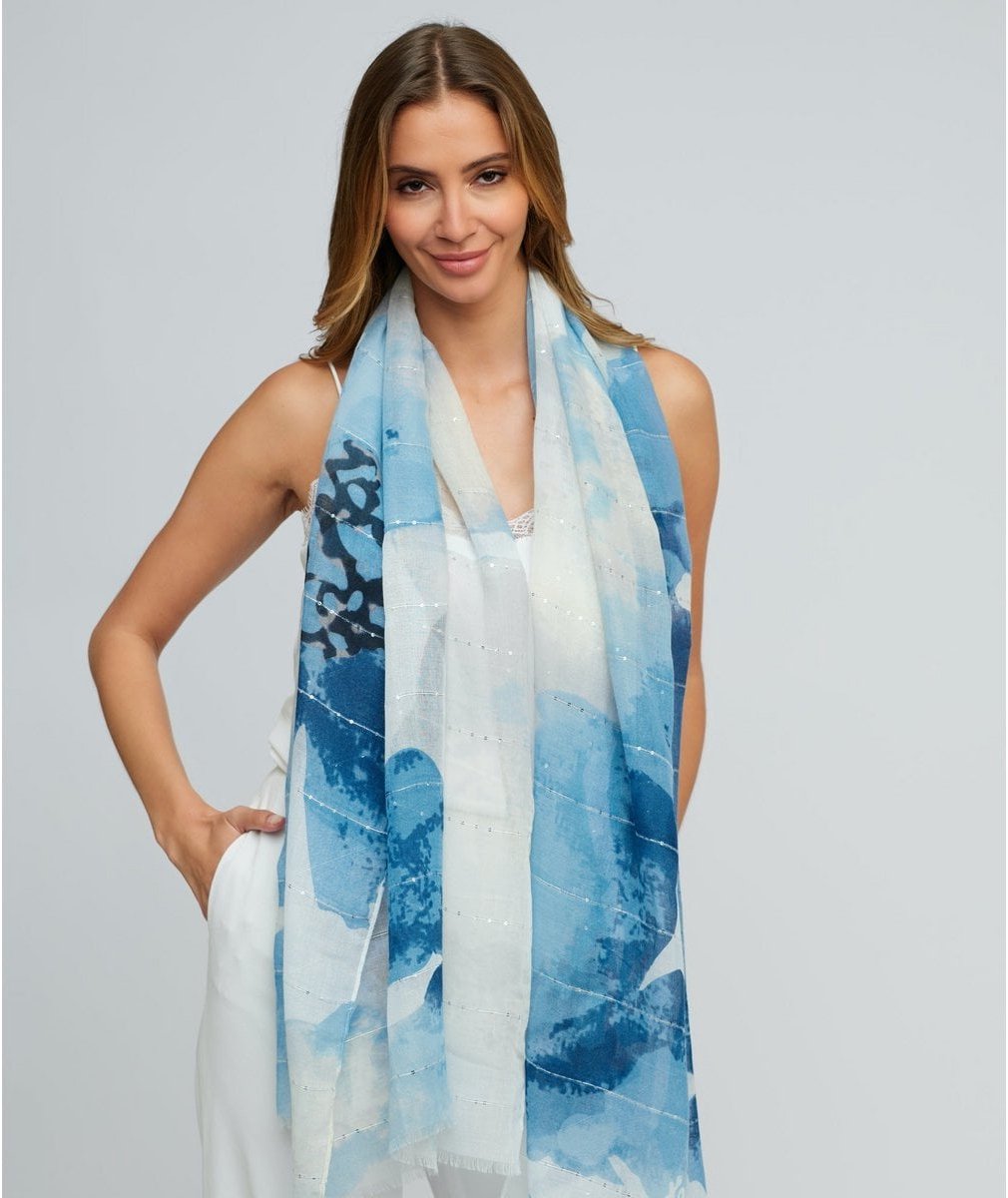 Pia Rossini Mia Lichte Zomersjaal Blauw