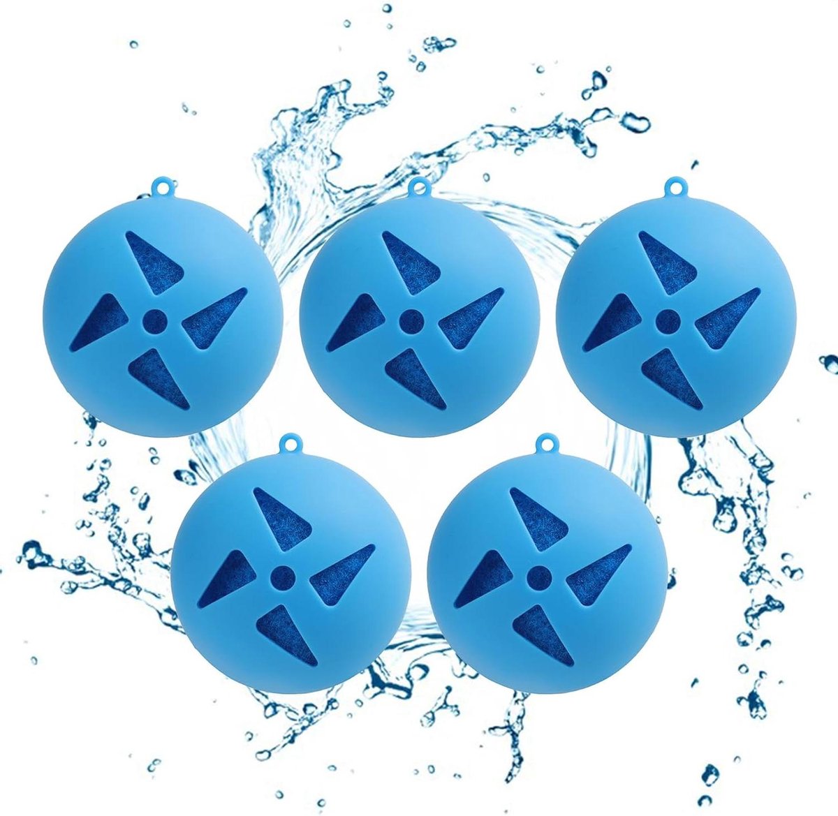 Herbruikbare waterballonnen - Zomerspeelgoed ballen - Buiten spelen - Snel navullen - 5 stuks - Blauw