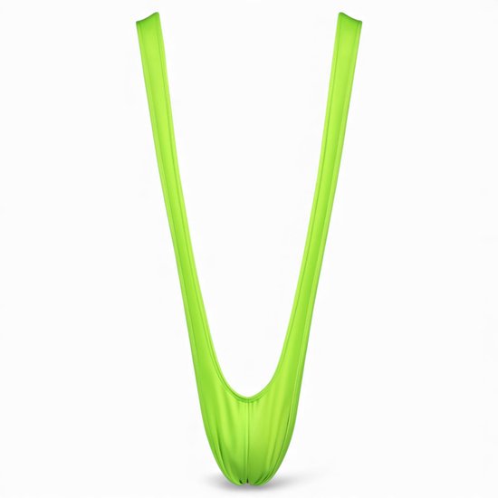 Dailygoods- Herenbadpak Grappig - Hoog Gesneden Herenslip - Eenheidsmaat - Polyester/Elastaan - Perfect voor Feestjes - Humoristisch Kostuum - Zwemslip