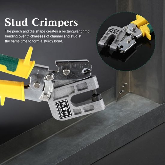 ZEYNOMAX- Plafondplaten Installatie - Crimping Tangen - Metaal Bevestiging - Schokbestendig - Antislip Handvat - 250 mm Lengte - Krimp Tang van Zeynomax — afbeelding 4