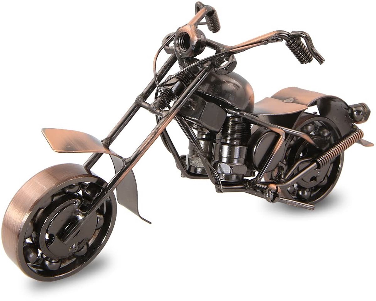 Dailygoods- Motorfiets Model Retro - Metalen Decoratie - Ijzeren Art Sculptuur - Cadeau vo
