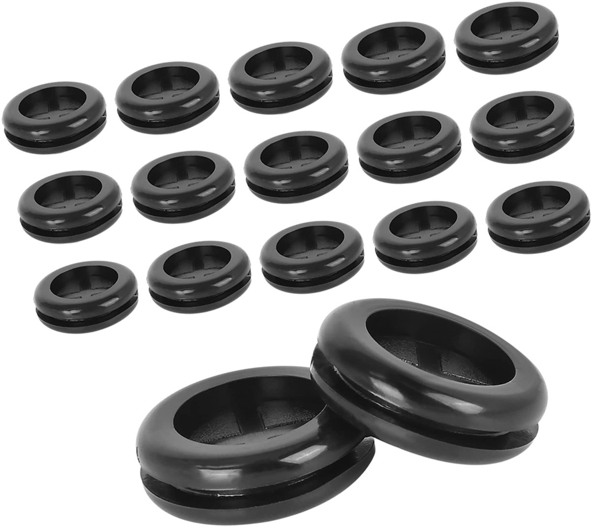 Dailygoods- Kabeldoorvoer dubbelzijdig - Kabeldoorvoer 22mm - Kabeldoorvoer zwart - Kabelbescherming - Slijtvast - Hoge luchtdichtheid - Kabeldoorvoeren