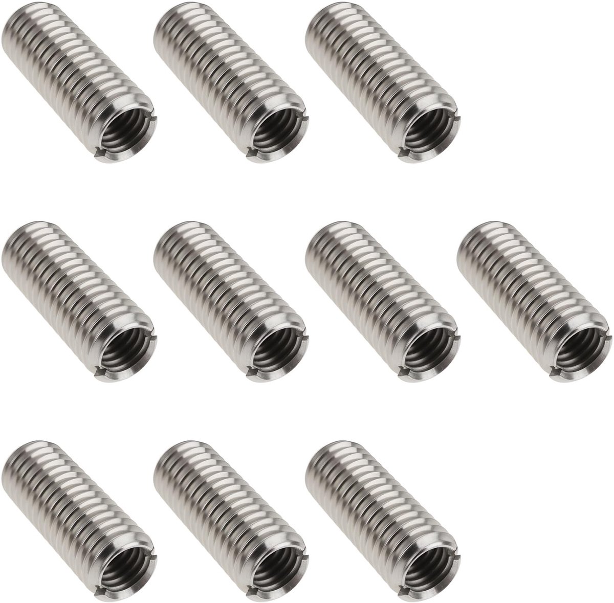 Dailygoods- Conversie Reducer Moer 10 Stuks - M8 naar M6 Draad - 20 mm Lengte - 303 Roestvrij Staal - Slijtvastheid - Hoge Hardheid - Draadadapter
