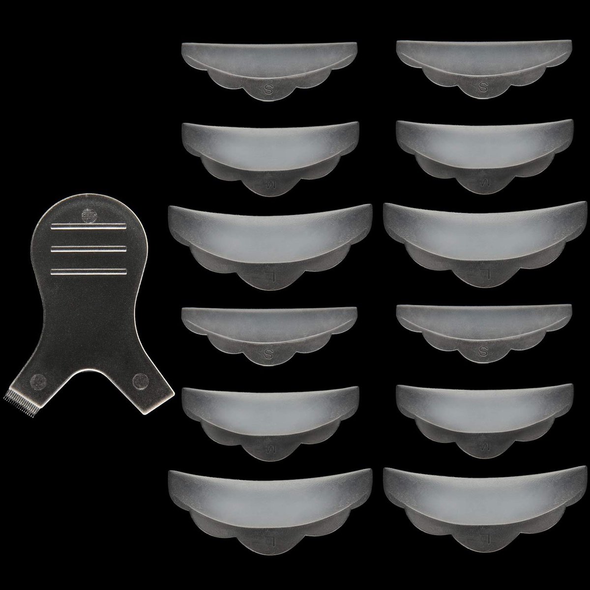 Dailygoods- Wimperkruller Set - 6 Paar Siliconen Wimpers - Wimperborstel - Valse Wimperlijm - Duurzaam Siliconen - Veilig voor Gevoelige Huid - Wimperkrullers