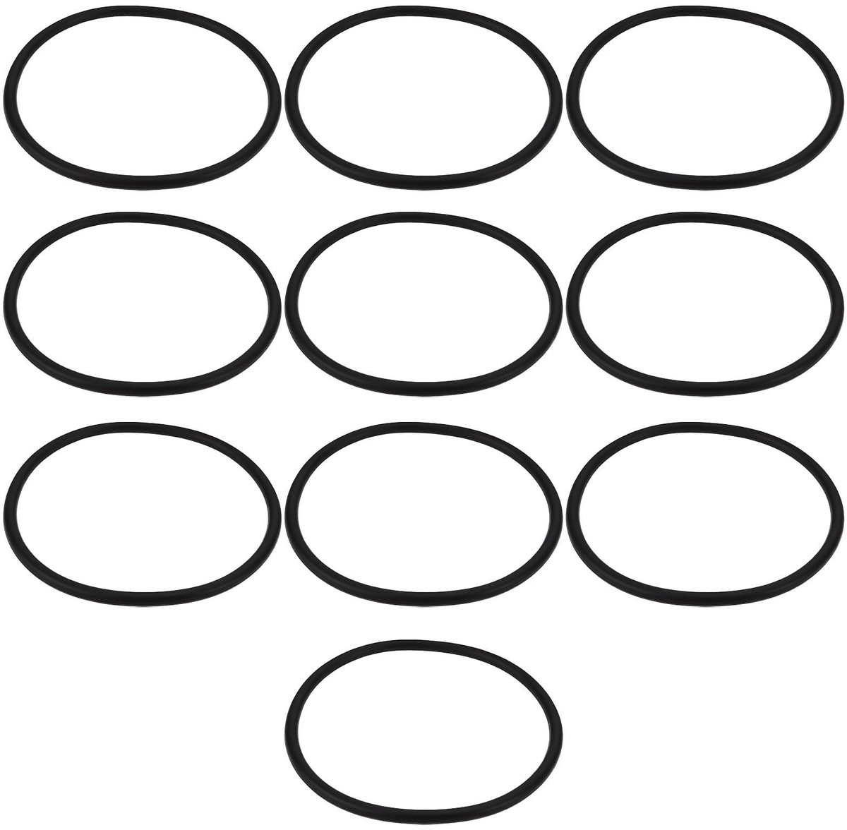 Dailygoods- O-ring 10 Stuks - Vervangend Onderdeel 98212000 - Rubber - Compatibel met Hansgrohe - Buitendiameter 41mm - Lange Levensduur - Afdichtring