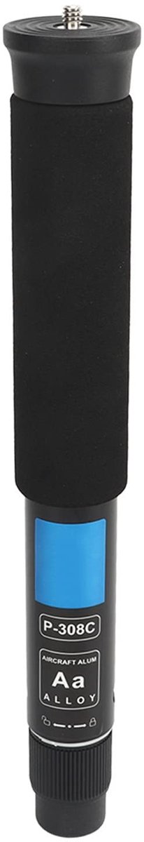 Dailygoods- Monopod 62 Inch - Aluminium Fotografie Unipod - 8 Secties - Draagvermogen 3 kg - Verstelbare Hoogte - Inclusief Opbergtas - Fotostatief