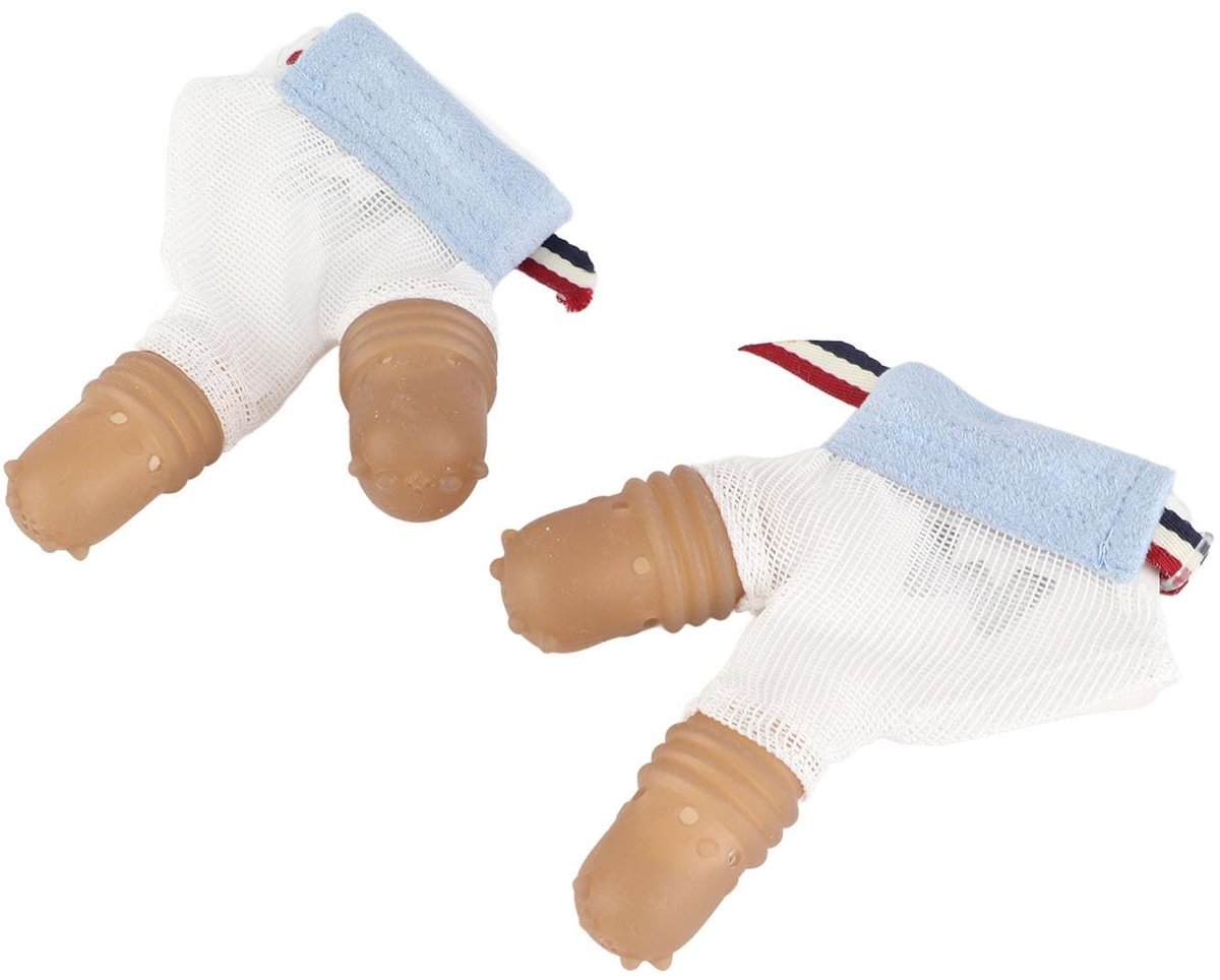 Dailygoods- Vingerbeschermer Siliconen - Duimzuigstop - Ademend Gat - 2 Vingerbeschermers - Veilig en Comfortabel - Stevig Materiaal - Vingerstopper
