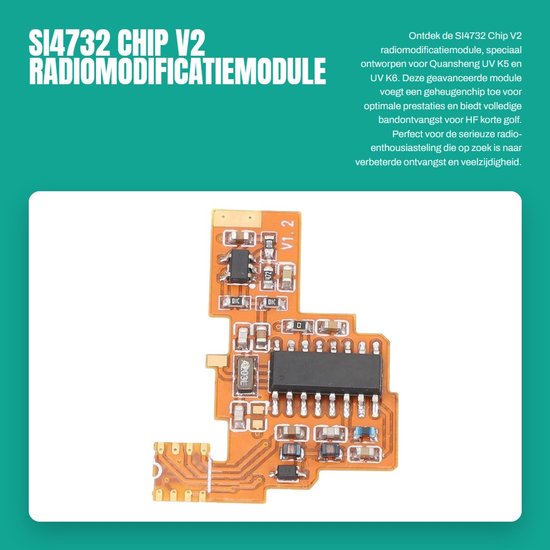 Dailygoods- Radiomodificatiemodule met Geheugenchip - SI4732 Chip - HF Korte Golf Volledige Bandontvangst - Dubbele Antennes - Geluidsversterker - Verbeterde Banddoorlaatfilters - Radiomodule van Dailygoods — afbeelding 4