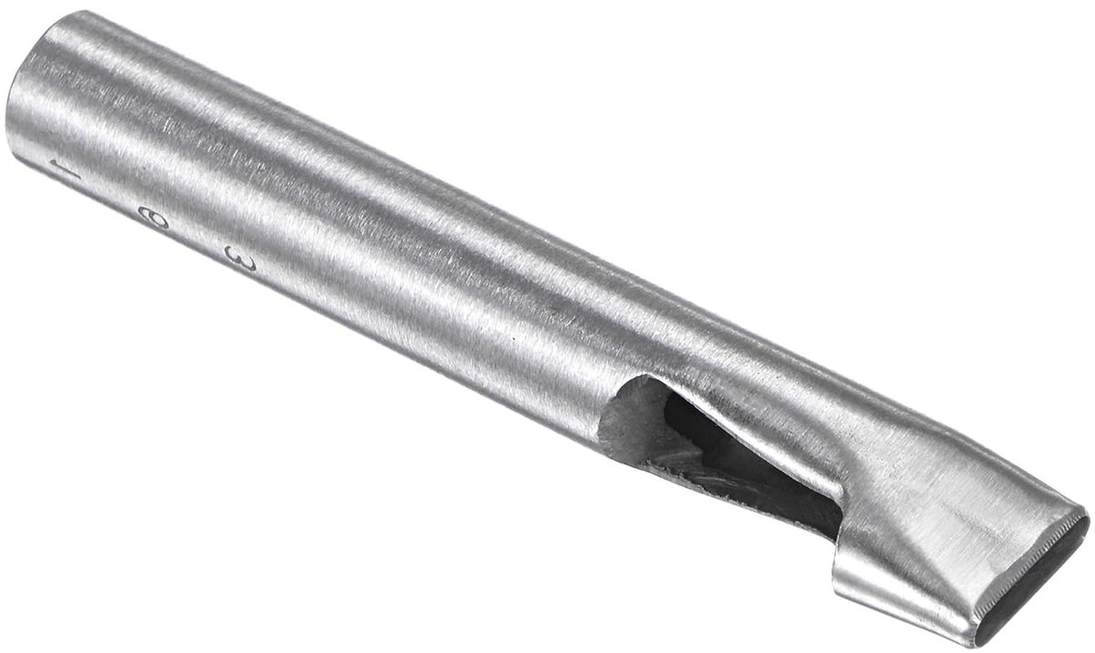 Dailygoods- Perforator Ovaal 3 x 16 mm - Staal 45 - Voor Leer/Riemen - Handwerk/Knutselen - Slijtvast/Duurzaam - Nauwkeurige Spaanverwijdering - Pons