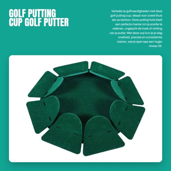 Dailygoods- Putting Cup - Duurzaam - Golfputting Gat - Binnen - Oefening - Vangt Bal - Geschikt voor Putter Training - Golftraining van Dailygoods — afbeelding 5