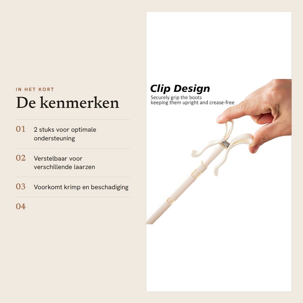 Dailygoods- Laarzenspanners Verstelbaar - Laarzenspanners Paardijlaarzen - Laarzenvuller - Ondersteuning - Vormgevende Inzetstukken - Organisatie voor schoenenkast - Laarzenvormers