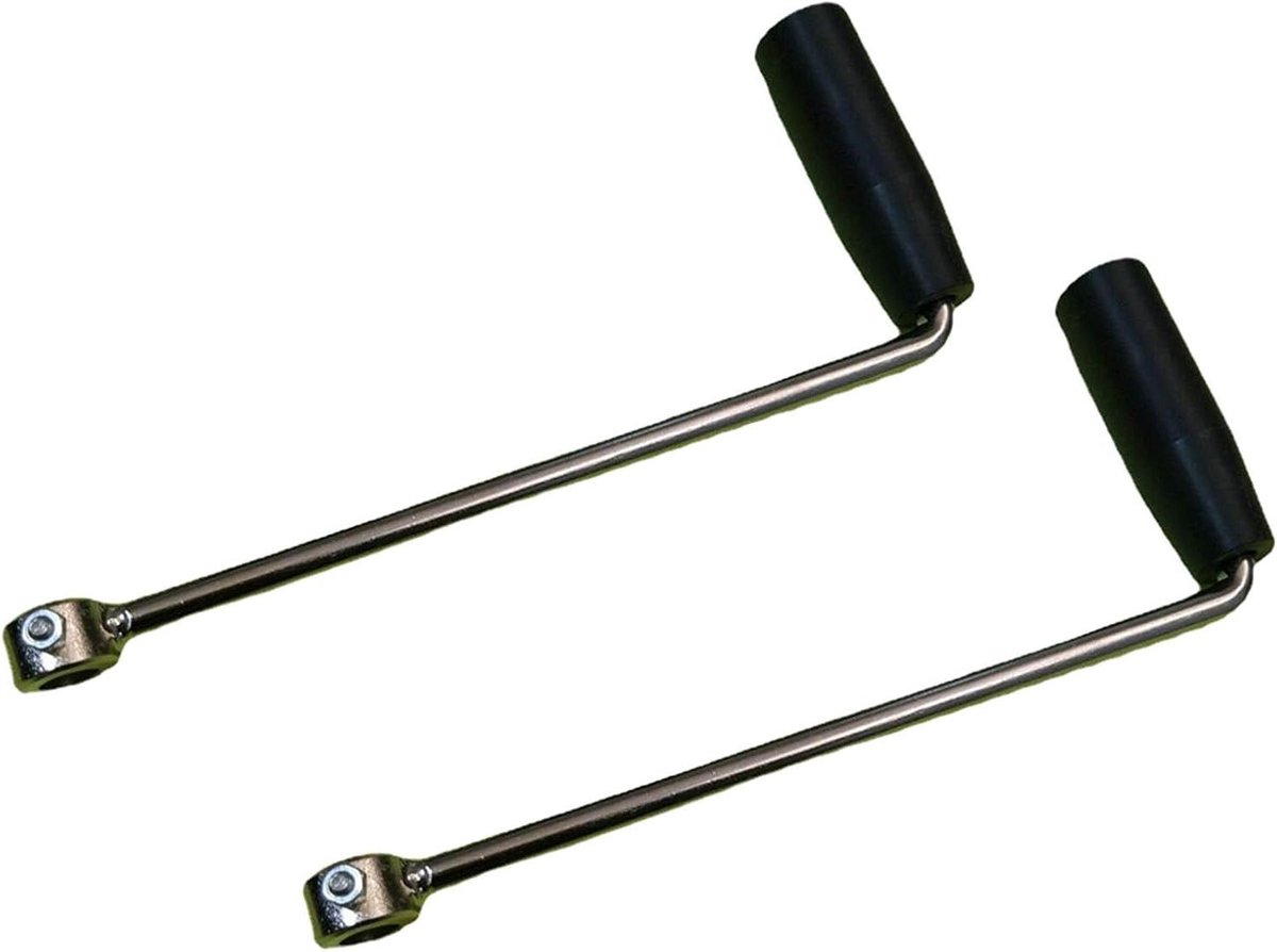 Generator Hendel - Aanhanger Krik - Handmatig Starten - Ergonomisch Ontwerp - 17 cm Lengte - Zilver