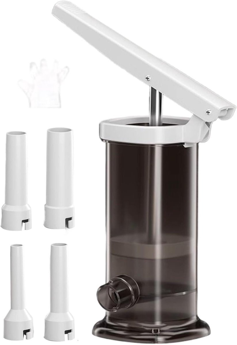 Worstmaker - Worstvuller - Zelf Worst Maken - Grote Capaciteit - 2 Liter - Grijs