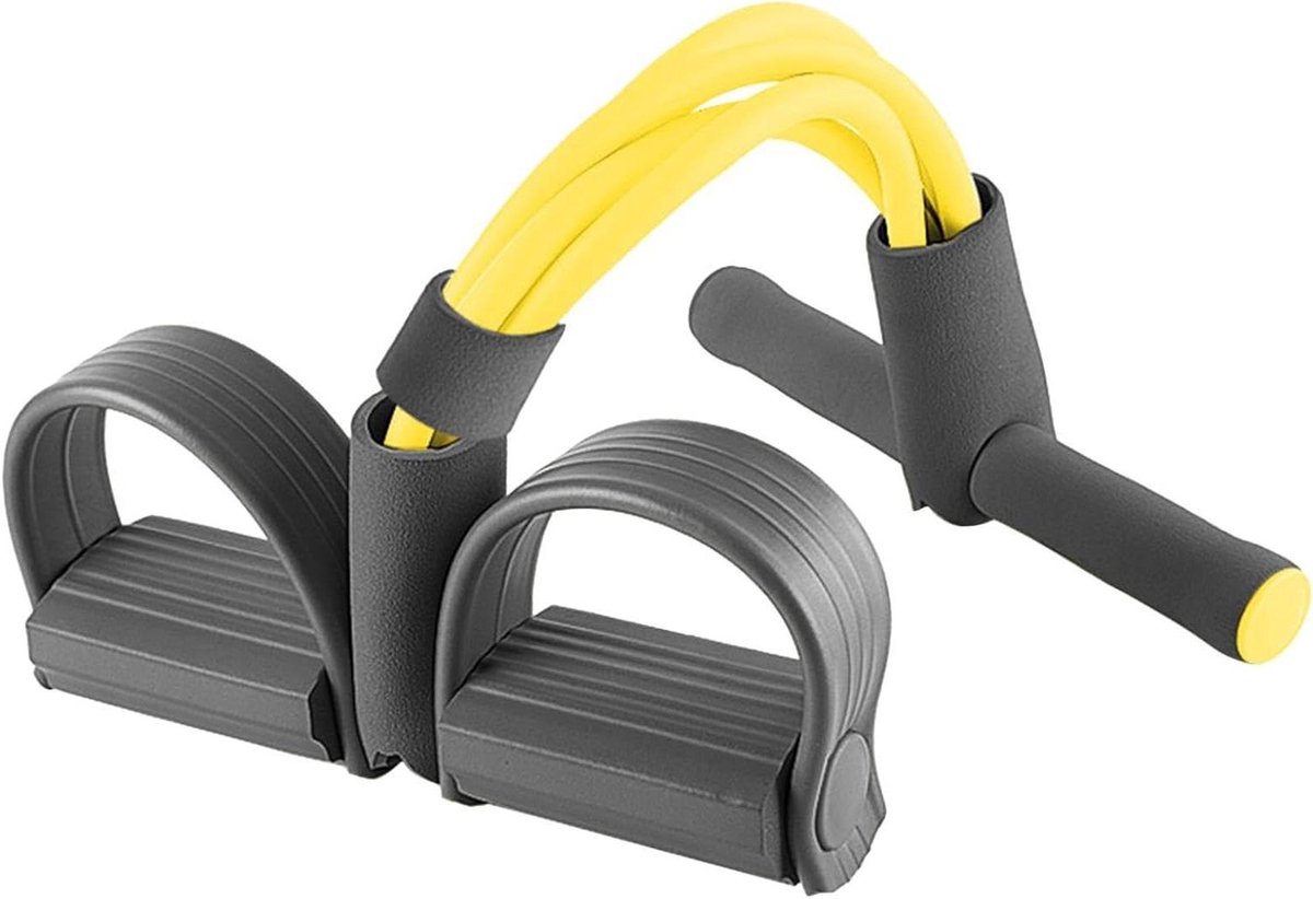 Fitness Touw - Pedaal Trainer - Thuis Workout - Volledige Lichaamstraining - 47 x 25 cm - Geel
