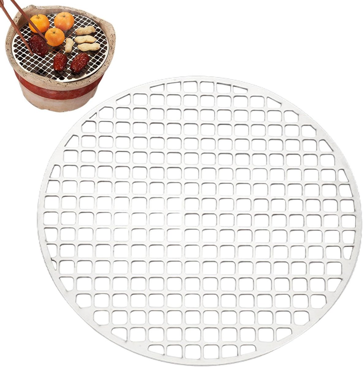 Grillrooster RVS - Barbecue Rooster - Buiten Koken - Hittebestendig Ontwerp - 16.6 cm - Zilver