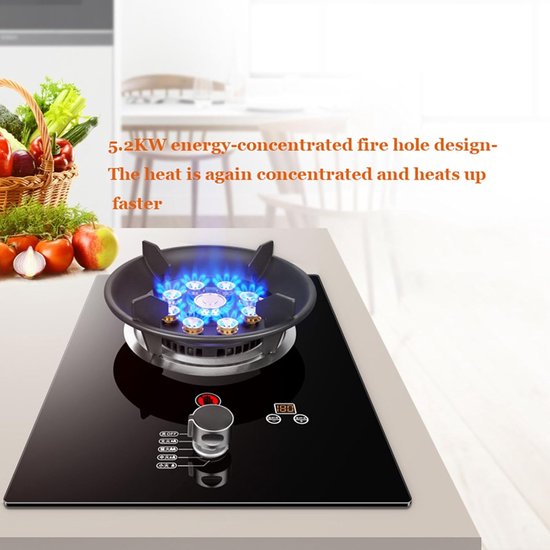 Gasfornuis 1pits - Wokbrander Tafelmodel - Outdoor Koken - 5.2 KW Vermogen - LPG - Zwart — afbeelding 2