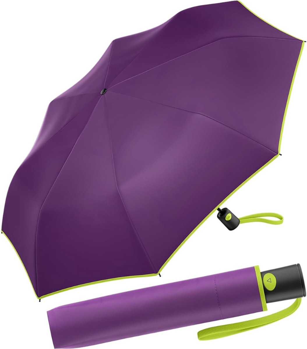 Zakparaplu - 95 cm - 8 Ribs - Mini Paraplu - Reisparaplu Klein - Compacte Paraplu - Opvouwbaar - Windbestendig - Lichtgewicht - Hyacintviooltje - van Imperatoris