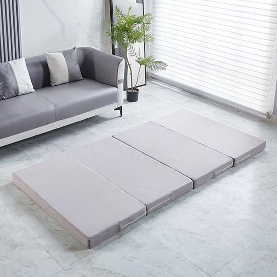 Opvouwbare Matras - Gastenbed Vloer - Kamperen Reizen - Wasbare Hoes - 200x60x5cm - Groen — afbeelding 4