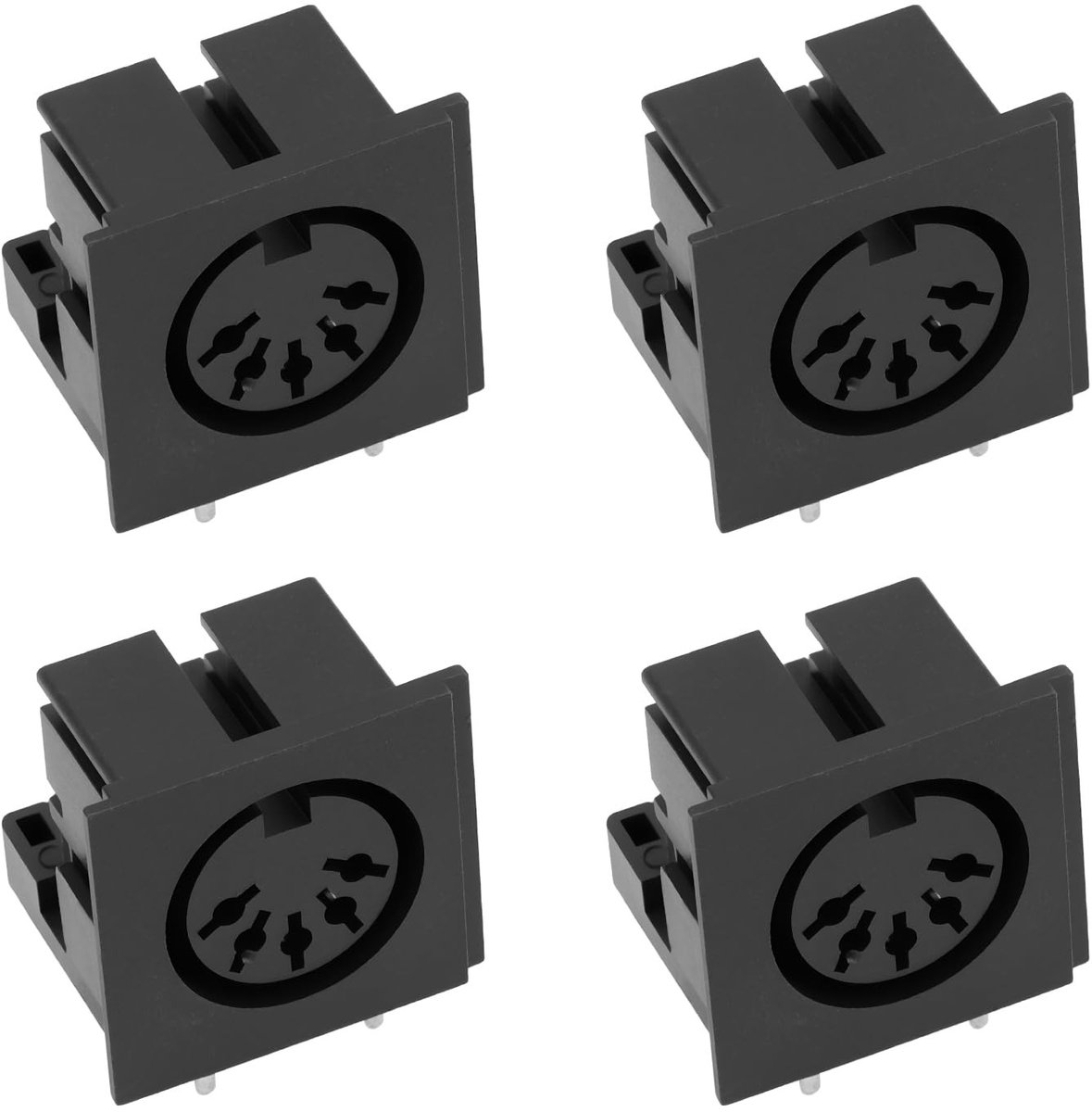 Dailygoods - Set van 4 Vrouwelijke DIN Connectoren 5-pins