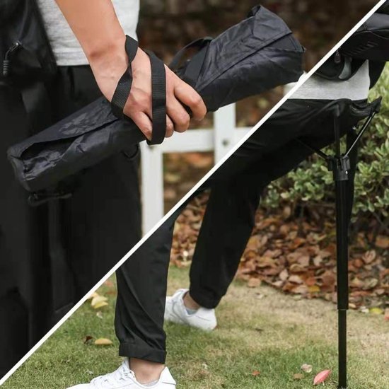 Draagbare, opvouwbare kruk voor buiten-Opvouwbare wandelstok-kruk voor buiten - draagbare driepootkruk-Telescopische kruk van aluminiumlegering - Draagbare, inklapbare kruk met één poot voor kamperen, vissen en wandelen — afbeelding 4