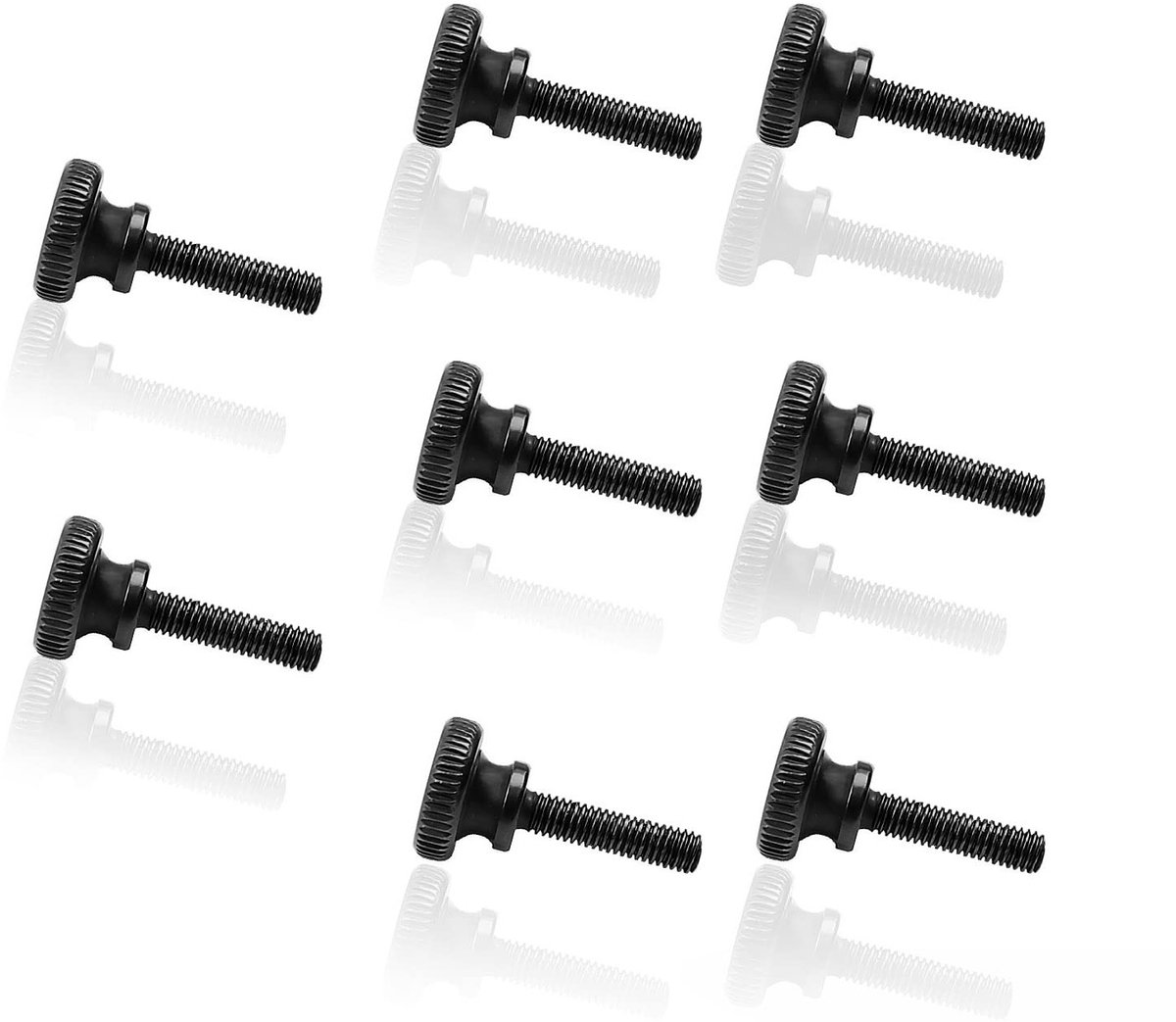 Rändelschroeven Set van 8 Stuks M5 x 20 mm Vleugelmoeren voor Mechanische Apparatuur en Huishoudelijke Toepassingen