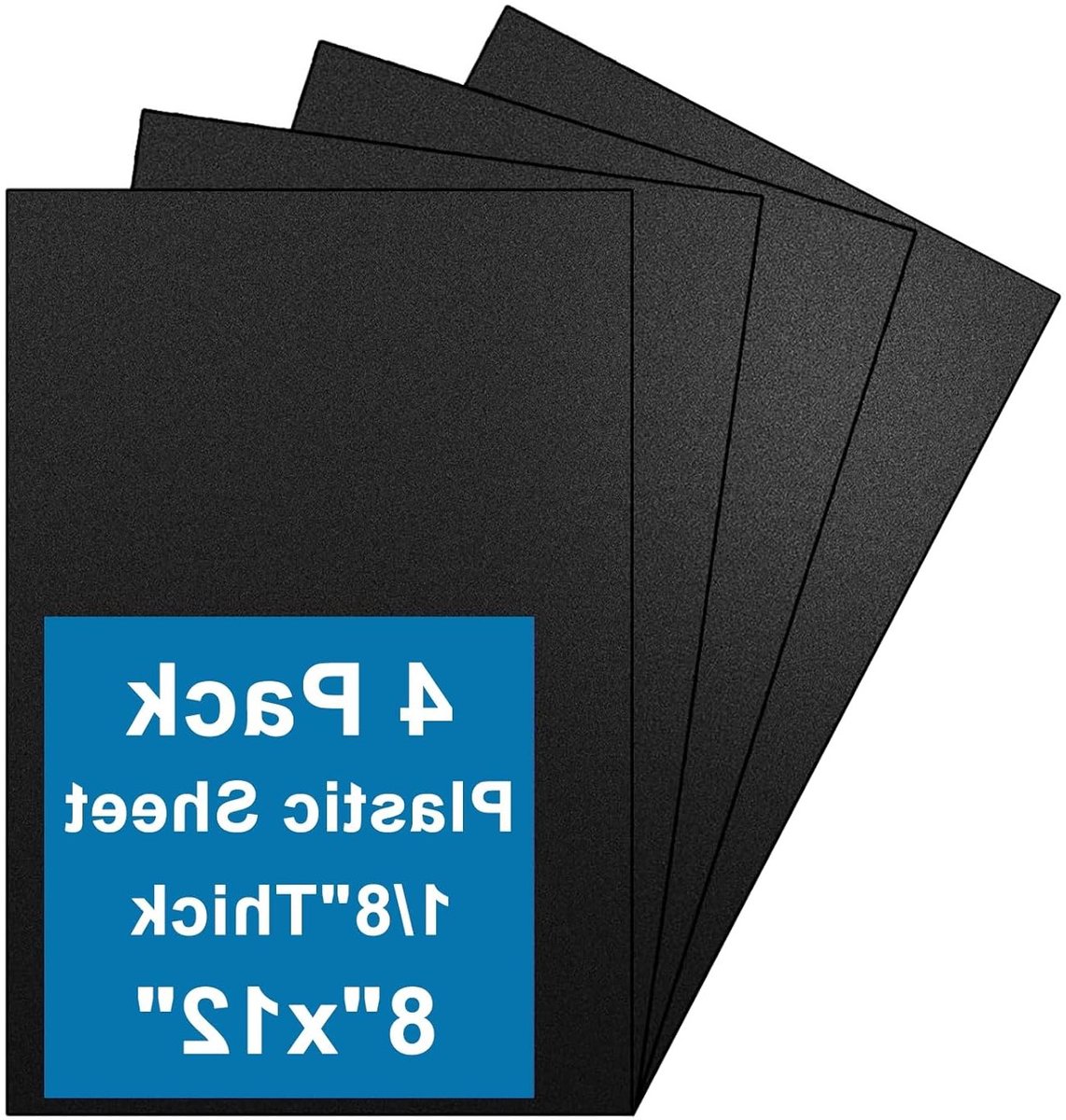 3mm Zwarte ABS Plastic Plaat 4 Stuks 20x30cm Stijve Thermoform Panelen voor DIY Projecten, Handwerk en Decoratie