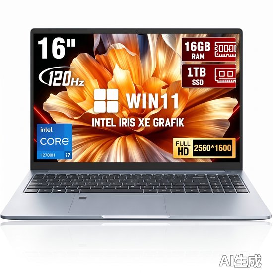 Ninkear N16 Pro 16 inch laptop - Intel Core i7-12700H - 12GB DDR4 - 1TB SSD - QHD 120Hz - Intel Arc - Windows 11 - Ninkear - Hoofdafbeelding