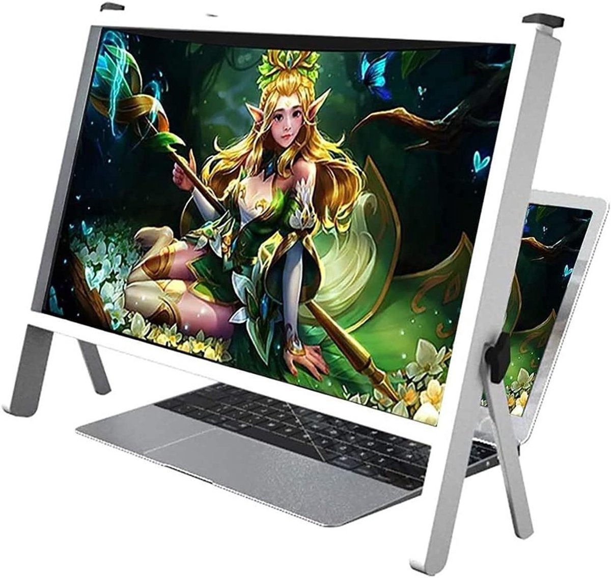 Schermvergroter - 3D HD vergrootglas - Comfortabel Kijken - Universeel voor Laptops - 21 inch scherm - Wit