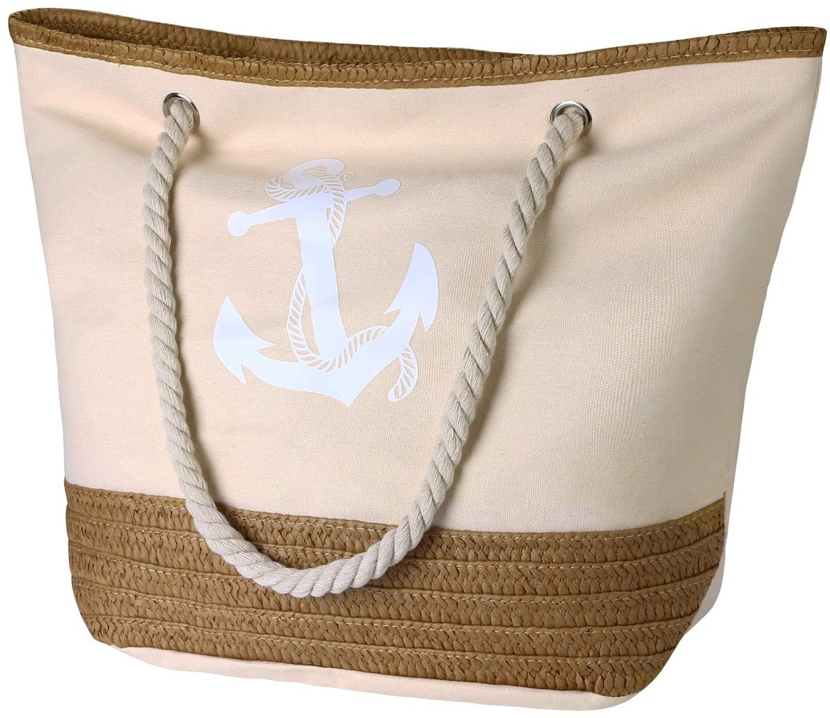 Innovra - Dailygoods - Dailygoody - Strandtas - Grote Schoudertas - Duurzaam - Waterdicht - Reistas voor Strand en Vakantie - Handwas - Geschikt voor Vrouwen - Canvas