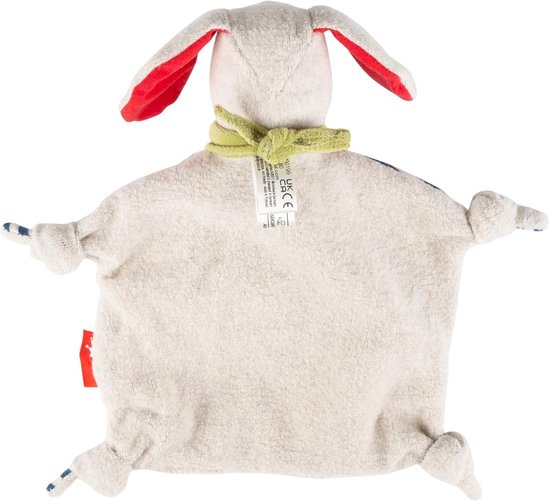 Knuffeldoek Hond - Zachte Deken - Comfort en Veiligheid - TÜV-geteste Kwaliteit - 28x23 cm - Grijs Gestreept — afbeelding 5