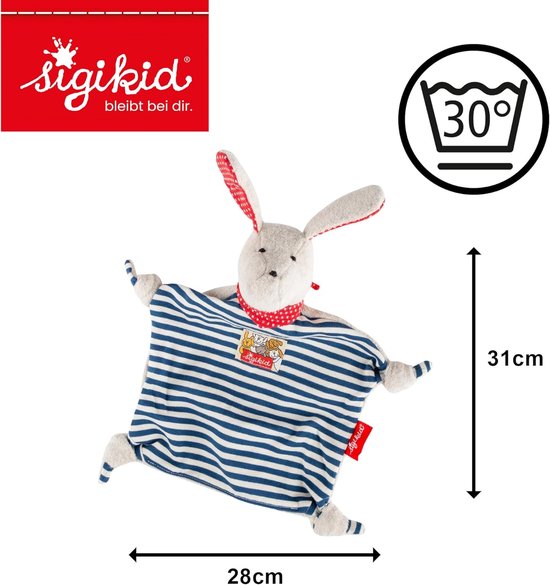 Knuffeldoek Hond - Zachte Deken - Comfort en Veiligheid - TÜV-geteste Kwaliteit - 28x23 cm - Grijs Gestreept — afbeelding 4