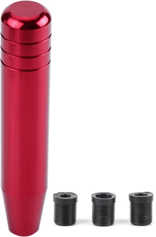 Pookknop Grip - Schakelpook - Auto Interieur - Universele Aluminium Legering - 18cm Lengte - Rood — afbeelding 3