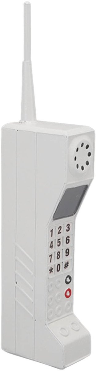 Dailygoods - Dailygoody - Vintage Retro Brick Mobiele Telefoon - Opblaasbare Mobiele Telefoon Ornament - Wit - Unieke Decoratie - Perfect voor Thuis en Kantoo