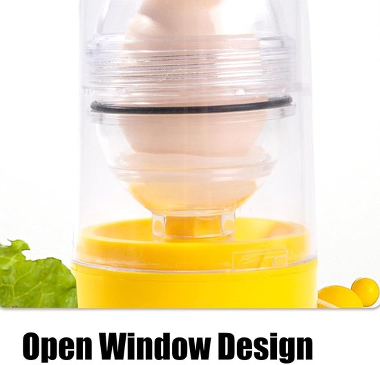 Eigeel Mixer - Gouden Ei Maker - Koken en Bakken - Handmatig Aangedreven - 7.5x7.5x16.5cm - Wit van Eigeel Mixer — afbeelding 5