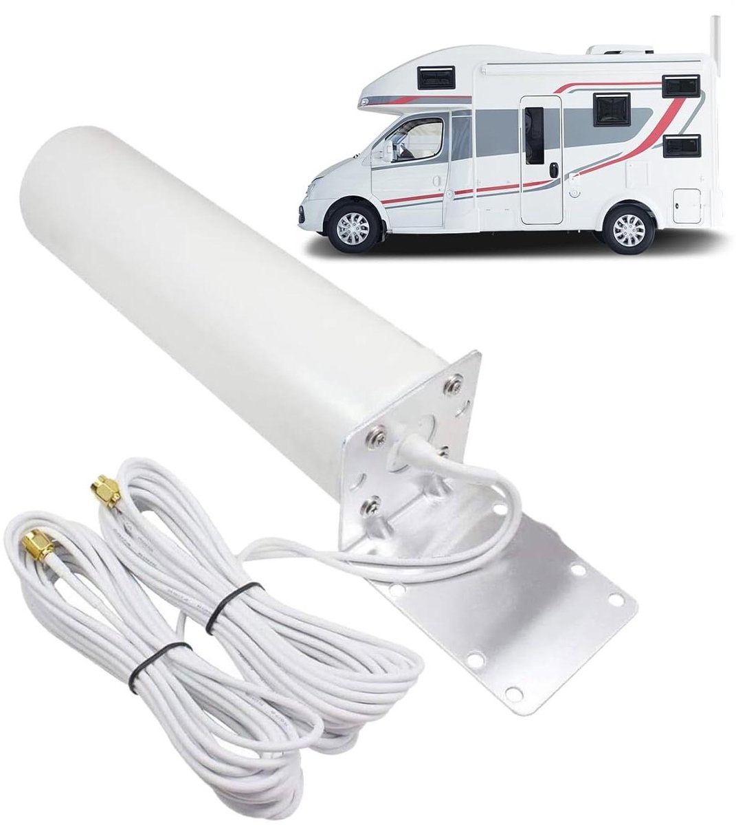 Wifi Versterker - Signaal Booster - Buiten Bereik - Waterdicht Ontwerp - 5 Meter Kabel - Zwart