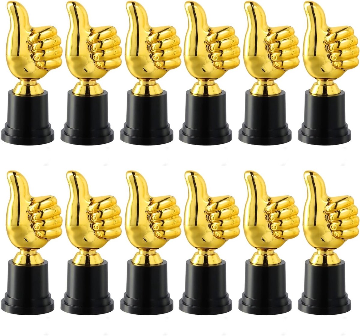 Mini Trofeeën voor Kinderen - Gouden Plastic Prijzen van 15.2 cm voor Sport, Feesten en Schoolactiviteiten
