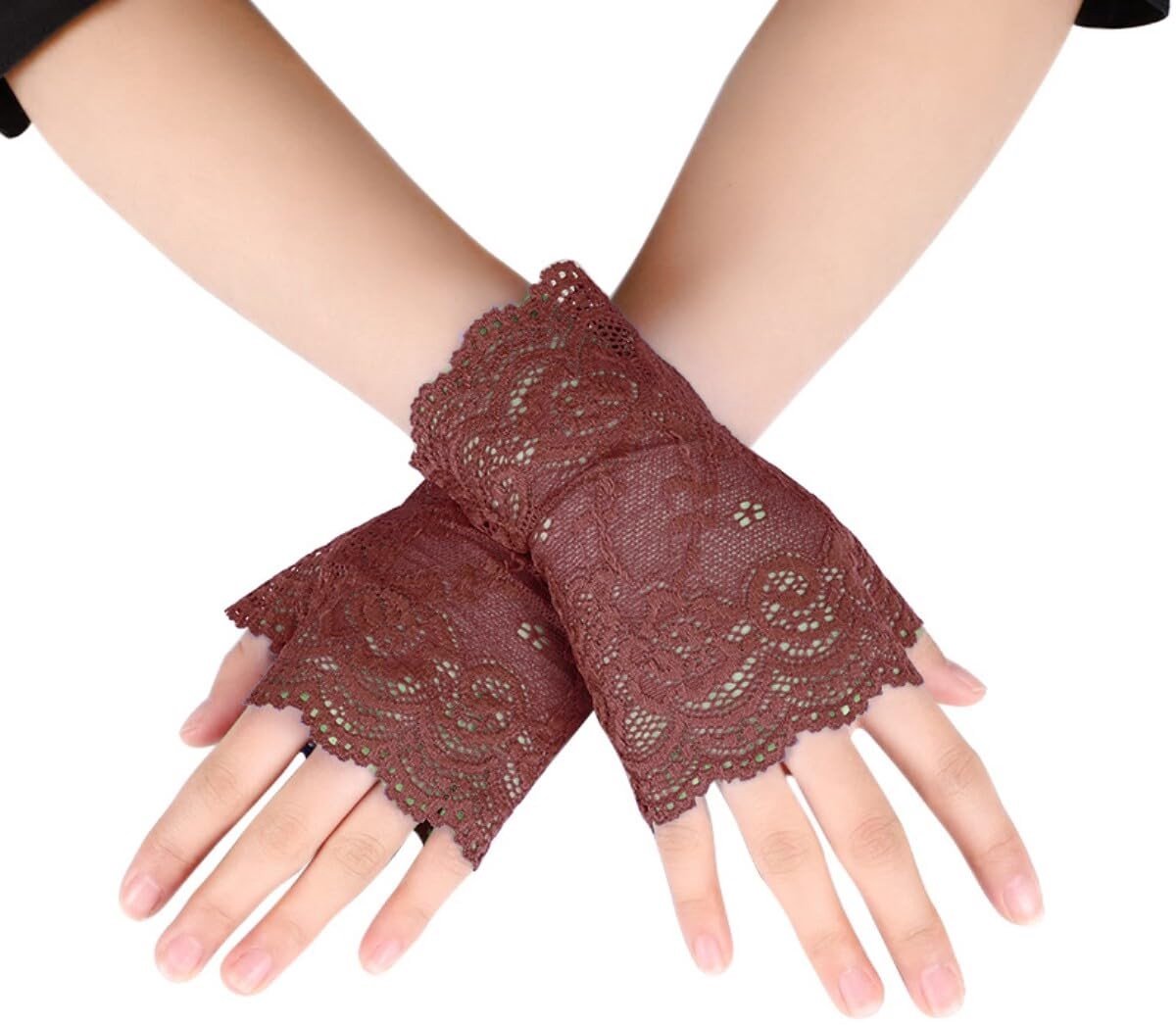 Dailygoods - Vingerloze Kanten Handschoenen voor Dames voor Feest en Bruiloft