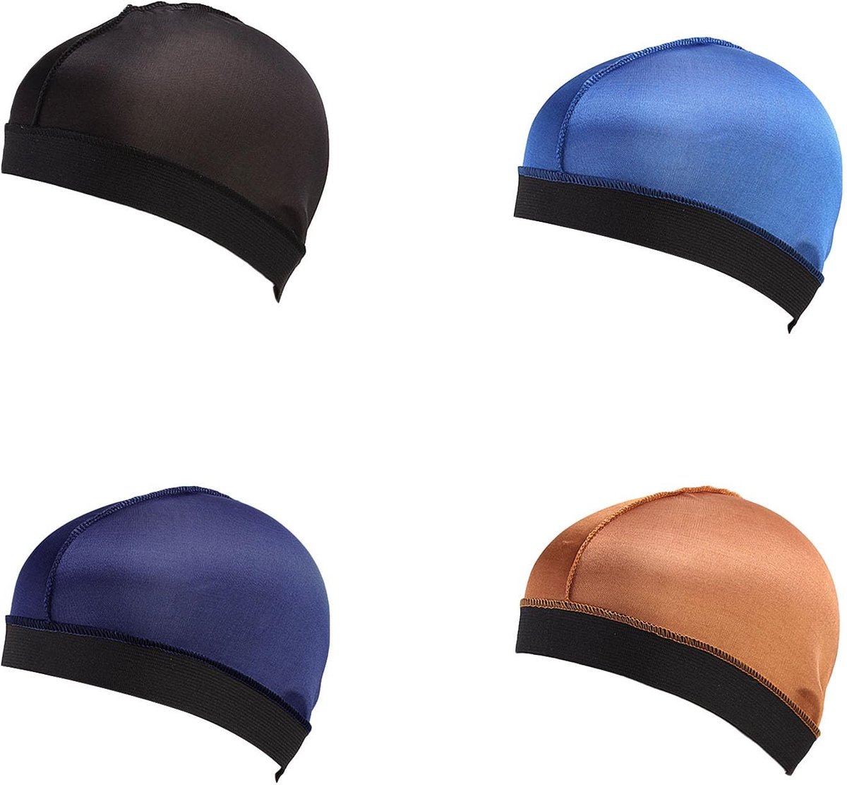 Dailygoods - Set van 4 Satijnen Golfmutsen voor Dames en Heren