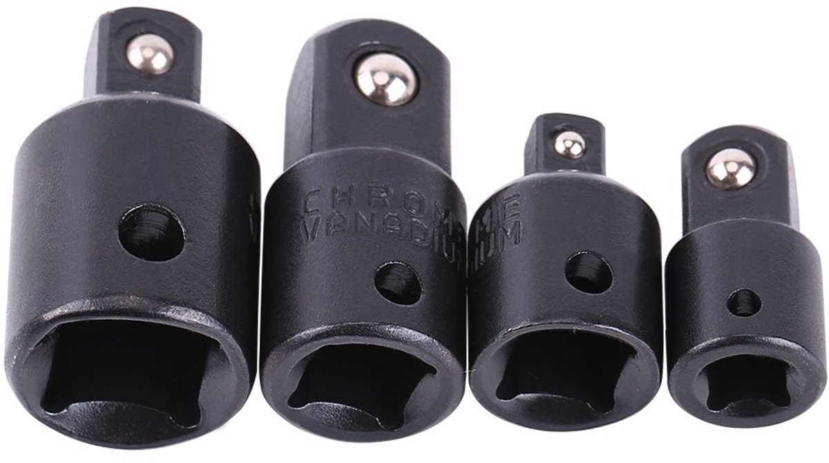 Dailygoods - 4 Stuks Impact Socket Adapter Set voor Schroevendraaiers