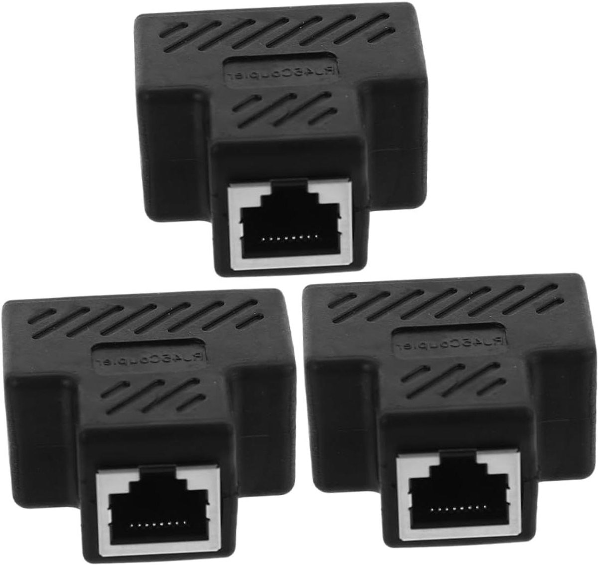 Netwerkkabel Splitter Adapter - Ethernet Splitter - Netwerk Uitbreiden - 1 Naar 2 Poorten - 39 x 37 cm - Zwart