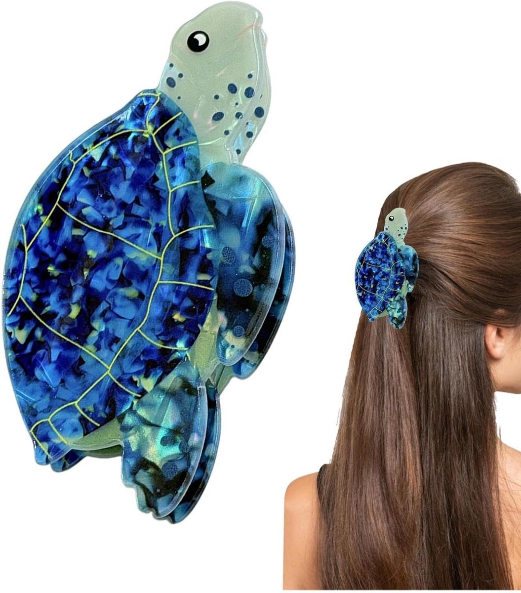 Dierenklauw Clips - Schildpad Haarspeld - Haar Styling - Leuk Ontwerp - 9x3.4x4.6cm - Bruin
