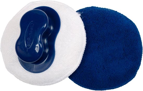 Microvezel Poetsblokken - Applicator Pads - Auto Poetsen - Met Handvat - 2 Stuks - Grijs