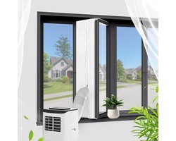 1 stuk -Afdichtingsdoek voor airconditioners – Accessoires voor airconditioning – Draagbaar – Verdikt – Waterdichte hoes zonder boren – Afdichtingspaneel voor deuren en ramen- 200cm – Geschikt voor schuiframen, draairamen en dakramen – 2 m – Wit
