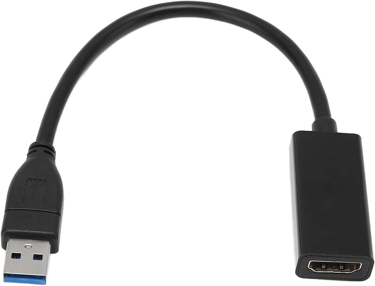 USB naar Adapter - Video Converter - Scherm Uitbreiden - 1080P 60HZ - 5Gbps Snelheid - Zwart