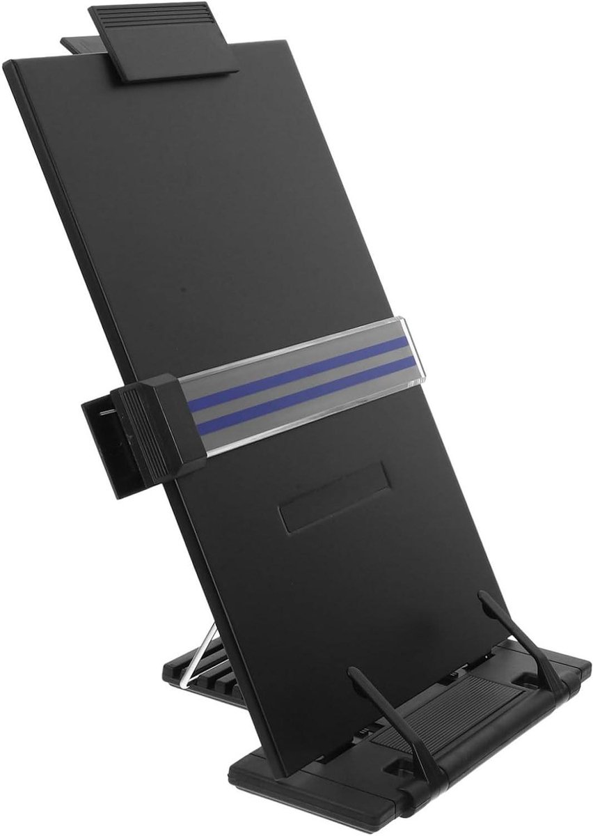 Leesplank Boek Houder - Document Standaard - Handsfree Lezen - Verstelbare Hoek - 31 cm - Zwart