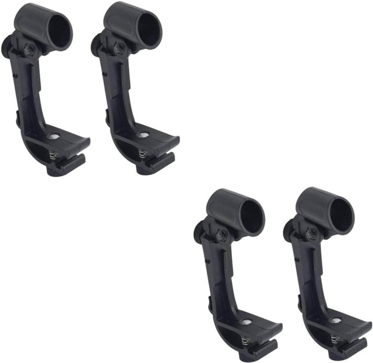 Microfoon Clips - Drum Klem - Muziek Opnemen - Verstelbare Hoogte - 4 Stuks - Zwart