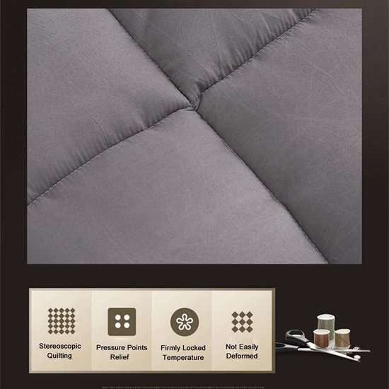 Japanse Vloermatras - Opvouwbare Futon - Comfortabel Slapen - Extra Dik Ontwerp - 200x220cm - Geel — afbeelding 3