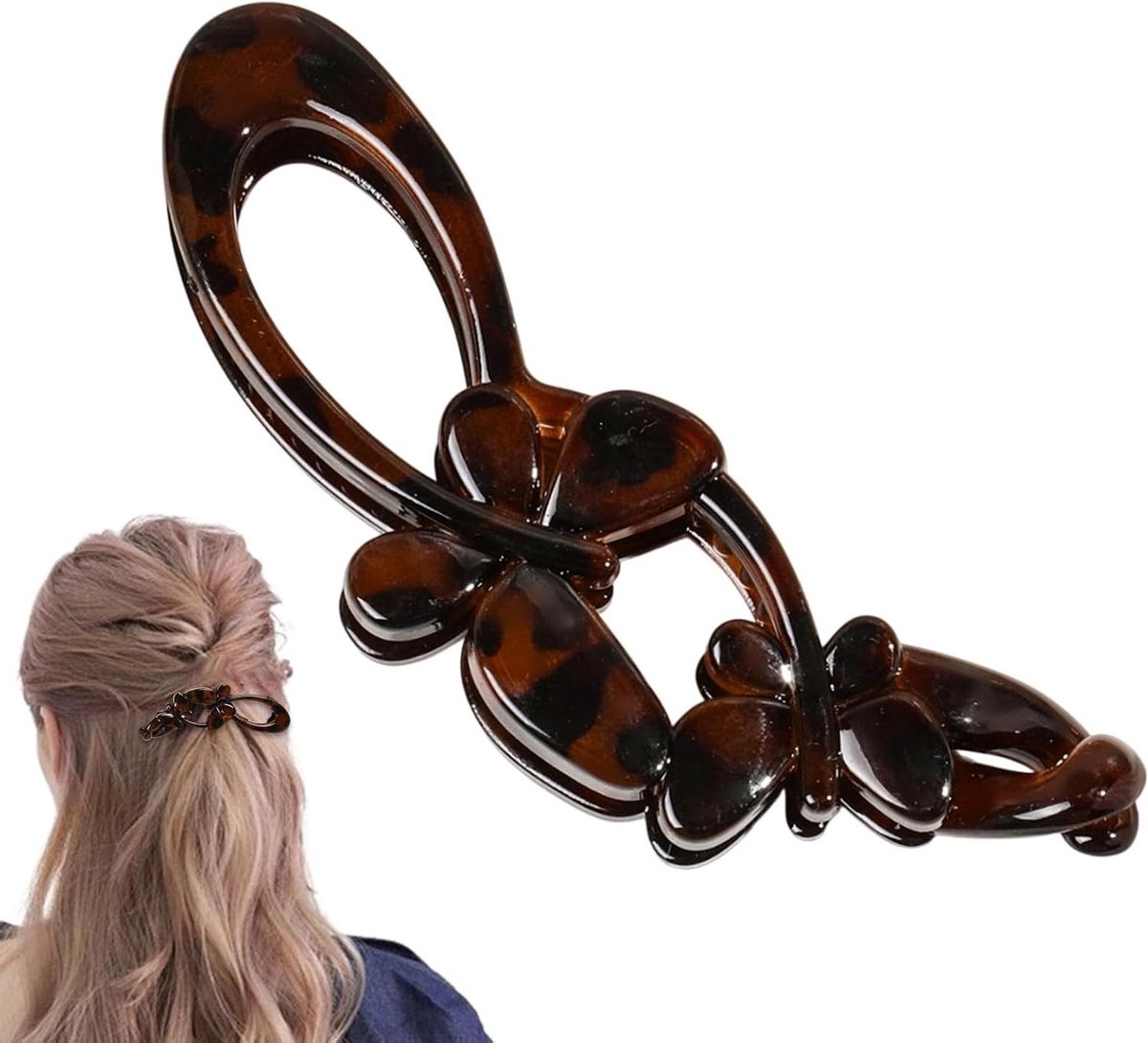 Haarclip - Bananenspeld - Haar Stijlen - Antislip Grip - 11 x 4 cm - Zwart