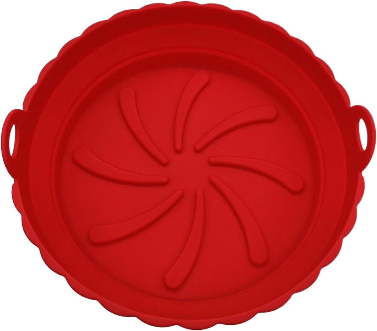 Airfryer Siliconen Bakvorm - Herbruikbare Keuken Pot - Gezond Koken - Antiaanbaklaag Gemak - 21 cm Diameter - Rood